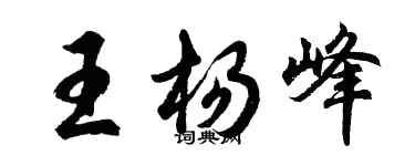 胡问遂王杨峰行书个性签名怎么写