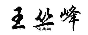 胡问遂王丛峰行书个性签名怎么写