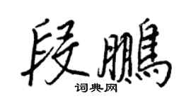 王正良段鹏行书个性签名怎么写