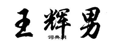 胡问遂王辉男行书个性签名怎么写