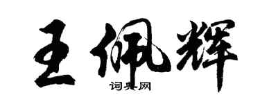 胡问遂王佩辉行书个性签名怎么写