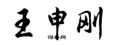 胡问遂王申刚行书个性签名怎么写