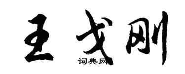 胡问遂王戈刚行书个性签名怎么写