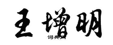胡问遂王增明行书个性签名怎么写
