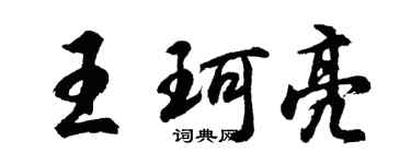 胡问遂王珂亮行书个性签名怎么写