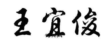 胡问遂王宜俊行书个性签名怎么写