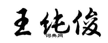 胡问遂王纯俊行书个性签名怎么写