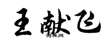 胡问遂王献飞行书个性签名怎么写