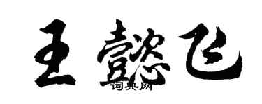 胡问遂王懿飞行书个性签名怎么写