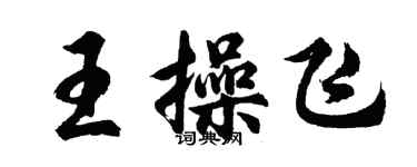 胡问遂王操飞行书个性签名怎么写