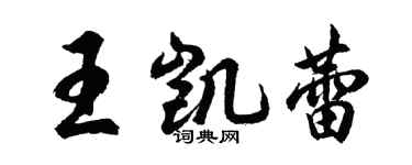 胡问遂王凯蕾行书个性签名怎么写