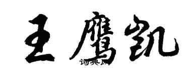 胡问遂王鹰凯行书个性签名怎么写
