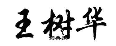胡问遂王树华行书个性签名怎么写