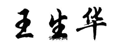 胡问遂王生华行书个性签名怎么写