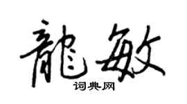 王正良龙敏行书个性签名怎么写