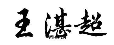 胡问遂王湛超行书个性签名怎么写