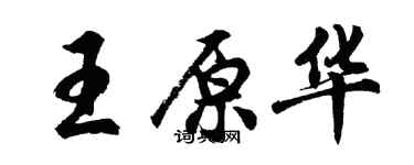胡问遂王原华行书个性签名怎么写