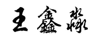 胡问遂王鑫淼行书个性签名怎么写