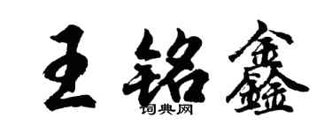 胡问遂王铭鑫行书个性签名怎么写