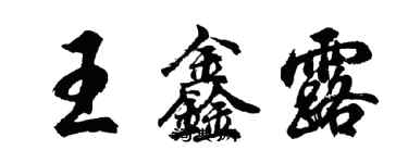 胡问遂王鑫露行书个性签名怎么写