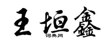 胡问遂王垣鑫行书个性签名怎么写