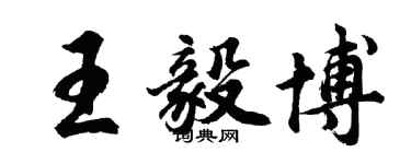 胡问遂王毅博行书个性签名怎么写