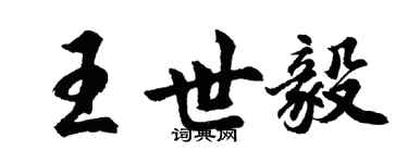 胡问遂王世毅行书个性签名怎么写