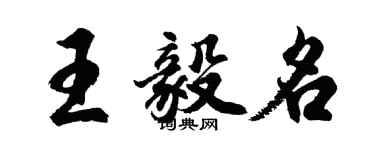 胡问遂王毅名行书个性签名怎么写