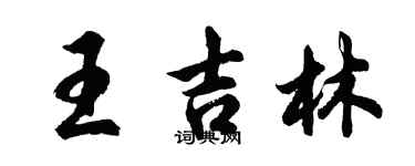 胡问遂王吉林行书个性签名怎么写