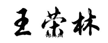 胡问遂王荣林行书个性签名怎么写