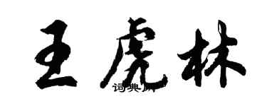 胡问遂王虎林行书个性签名怎么写