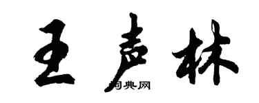 胡问遂王声林行书个性签名怎么写