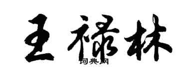 胡问遂王禄林行书个性签名怎么写