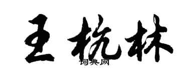 胡问遂王杭林行书个性签名怎么写