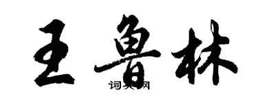 胡问遂王鲁林行书个性签名怎么写