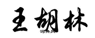 胡问遂王胡林行书个性签名怎么写