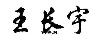 胡问遂王长宇行书个性签名怎么写