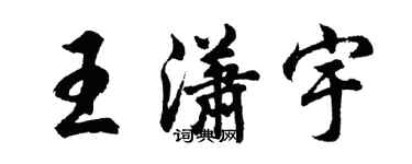 胡问遂王潇宇行书个性签名怎么写