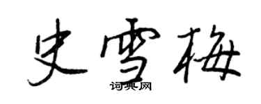 王正良史雪梅行书个性签名怎么写