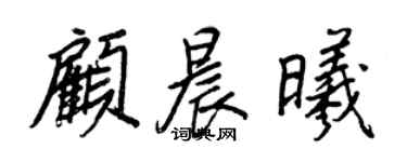 王正良顾晨曦行书个性签名怎么写