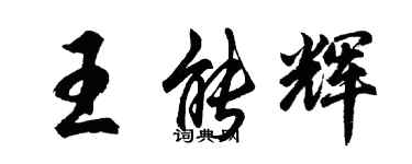 胡问遂王能辉行书个性签名怎么写