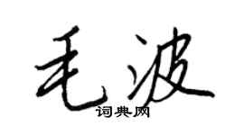 王正良毛波行书个性签名怎么写
