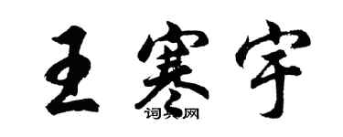 胡问遂王寒宇行书个性签名怎么写