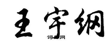 胡问遂王宇纲行书个性签名怎么写