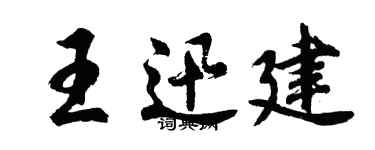胡问遂王迅建行书个性签名怎么写