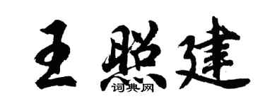 胡问遂王照建行书个性签名怎么写