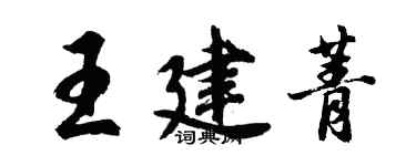 胡问遂王建菁行书个性签名怎么写