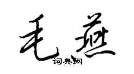 王正良毛燕行书个性签名怎么写