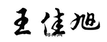 胡问遂王佳旭行书个性签名怎么写