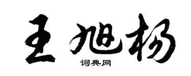 胡问遂王旭杨行书个性签名怎么写